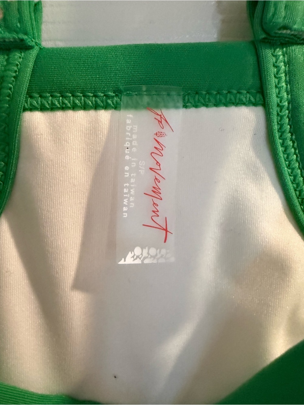 NEW! No tags! White One-Piece Swimsuit with Green Trim - Women's Athletic Style - Picture 5 of 6